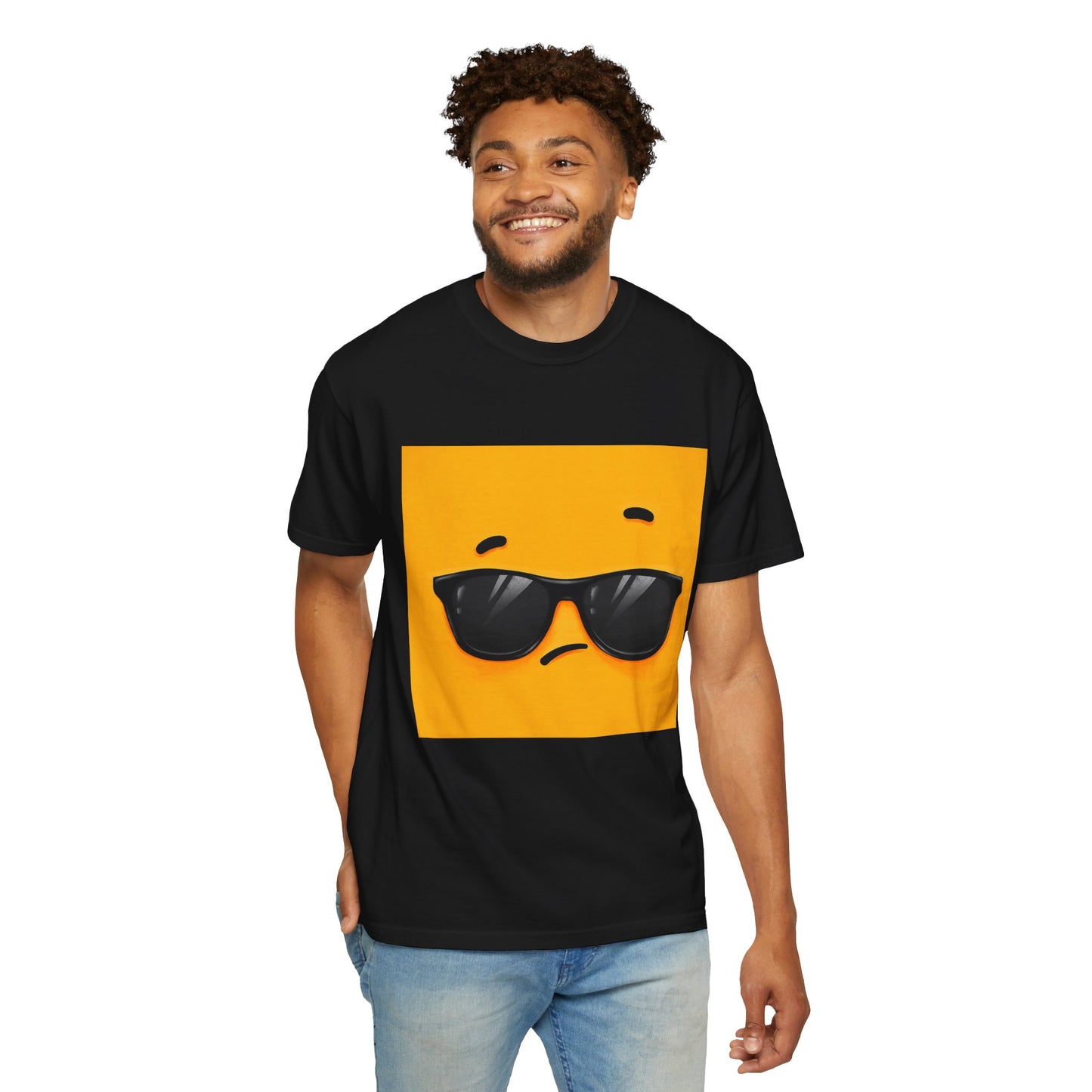 Cool & Quirky Emoji T-shirt | Unisex Garment-Dyed Tee, Casual Wear, Unique Gift, Summer Vibes, Emoji Lover Apparel