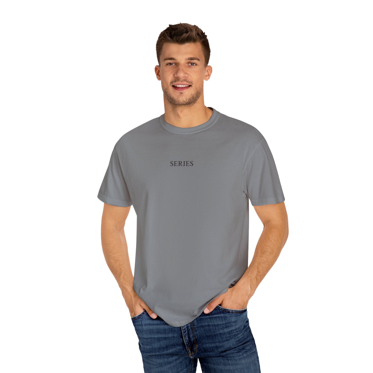 SERIES Unisex Garment-Dyed T-shirt, Soft Casual Tee, Minimalist Fashion Shirt, Graphic Print Top, Perfect Gift for Creativity