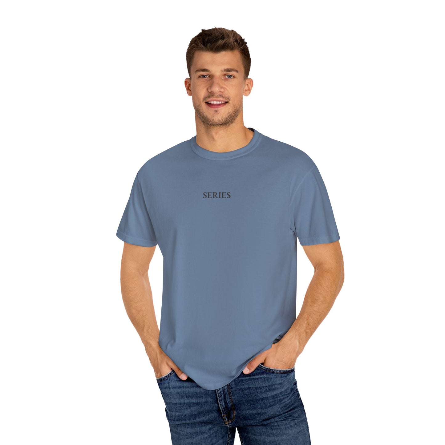 SERIES Unisex Garment-Dyed T-shirt, Soft Casual Tee, Minimalist Fashion Shirt, Graphic Print Top, Perfect Gift for Creativity